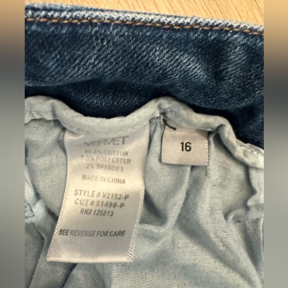 VERVET by Flying Monkey High Rise Seamless Waistband Distressed Flare Jeans - Picture 3 of 5